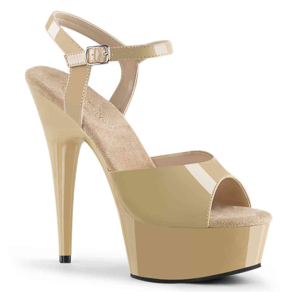Pleaser - DELIGHT609 Sandaal met enkelband - Creme Product image